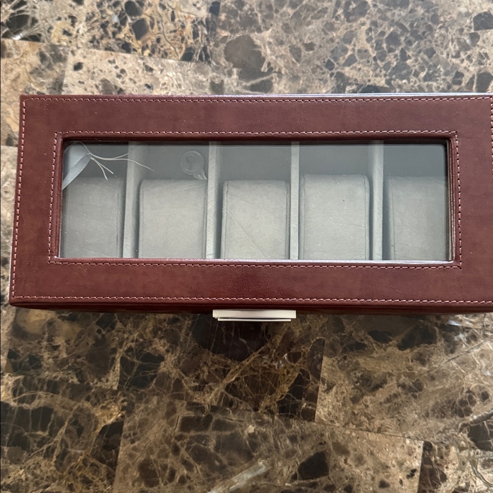 BNIB Royce leather 5 piece watch box
